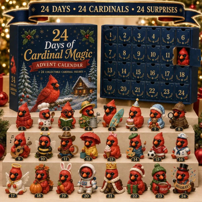 Advent Calendar | Acrylic Animal Design | 26 x 18 x 3 cm