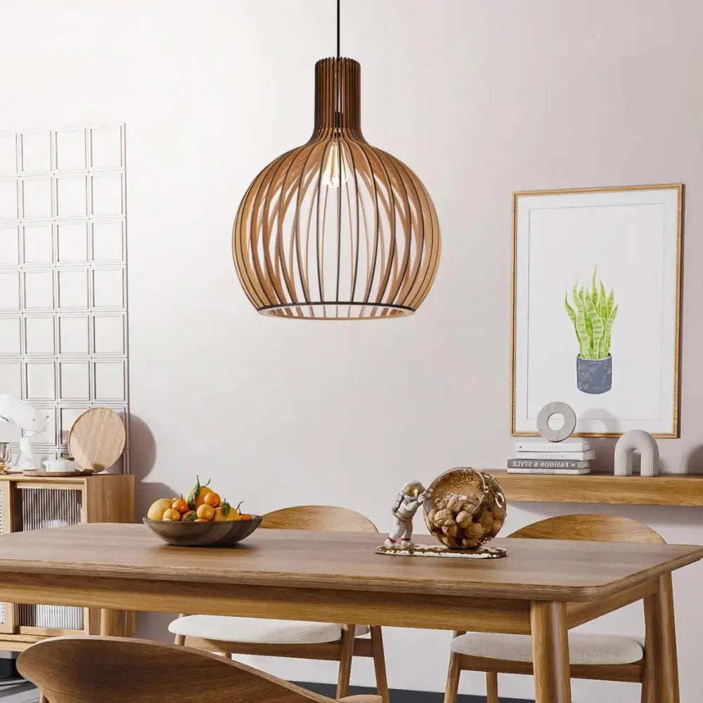 Pendant Lamp | Scandinavian Wood & Metal | 3 Sizes