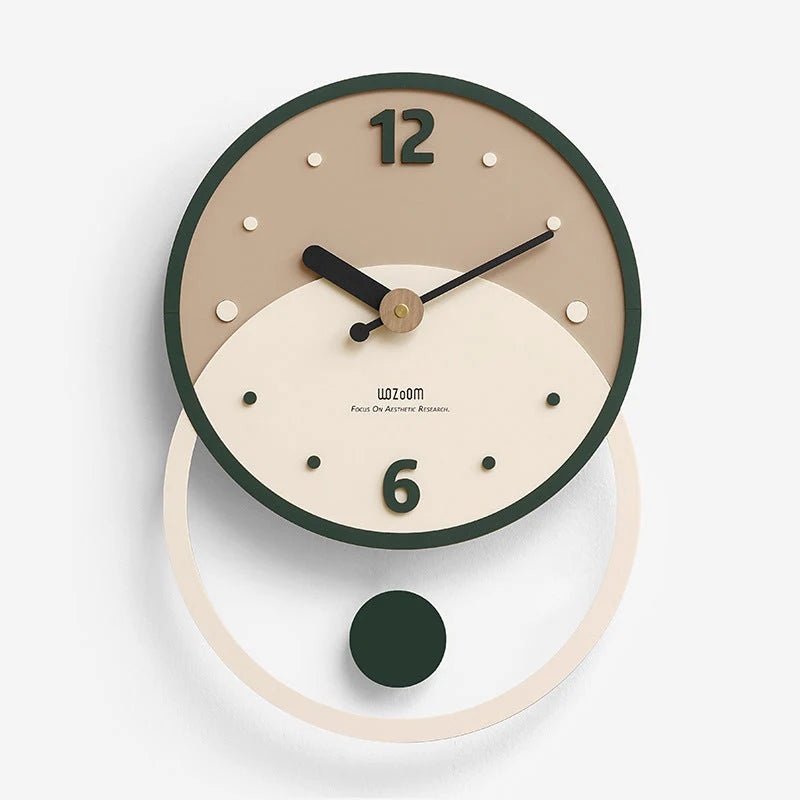 Wall Clock | Walnut & Acrylic Silent Sweep | 28 x 40 cm