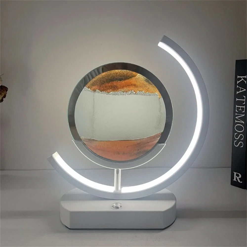 Sand Art Lamp | Rotating 3D Sand Art & Warm LED Light | USB Charging