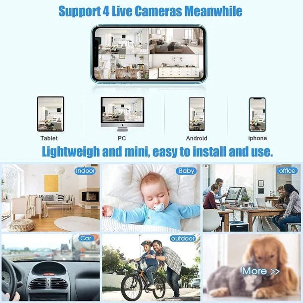 Mini Wireless Camera | 1080P HD Night Vision & Magnetic Mount