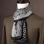 Silk Scarf | 100% Mulberry Silk Polka Dot Double-Layered | 160 x 25 cm