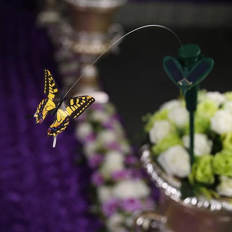 Garden Stake | Solar-Powered Dancing Hummingbird & Butterfly