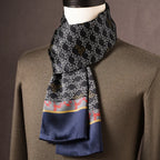 Silk Scarf | 100% Mulberry Silk Polka Dot Double-Layered | 160 x 25 cm