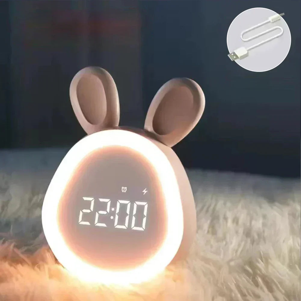 Kids Alarm Clock | Digital LED Night Light & Adjustable Brightness