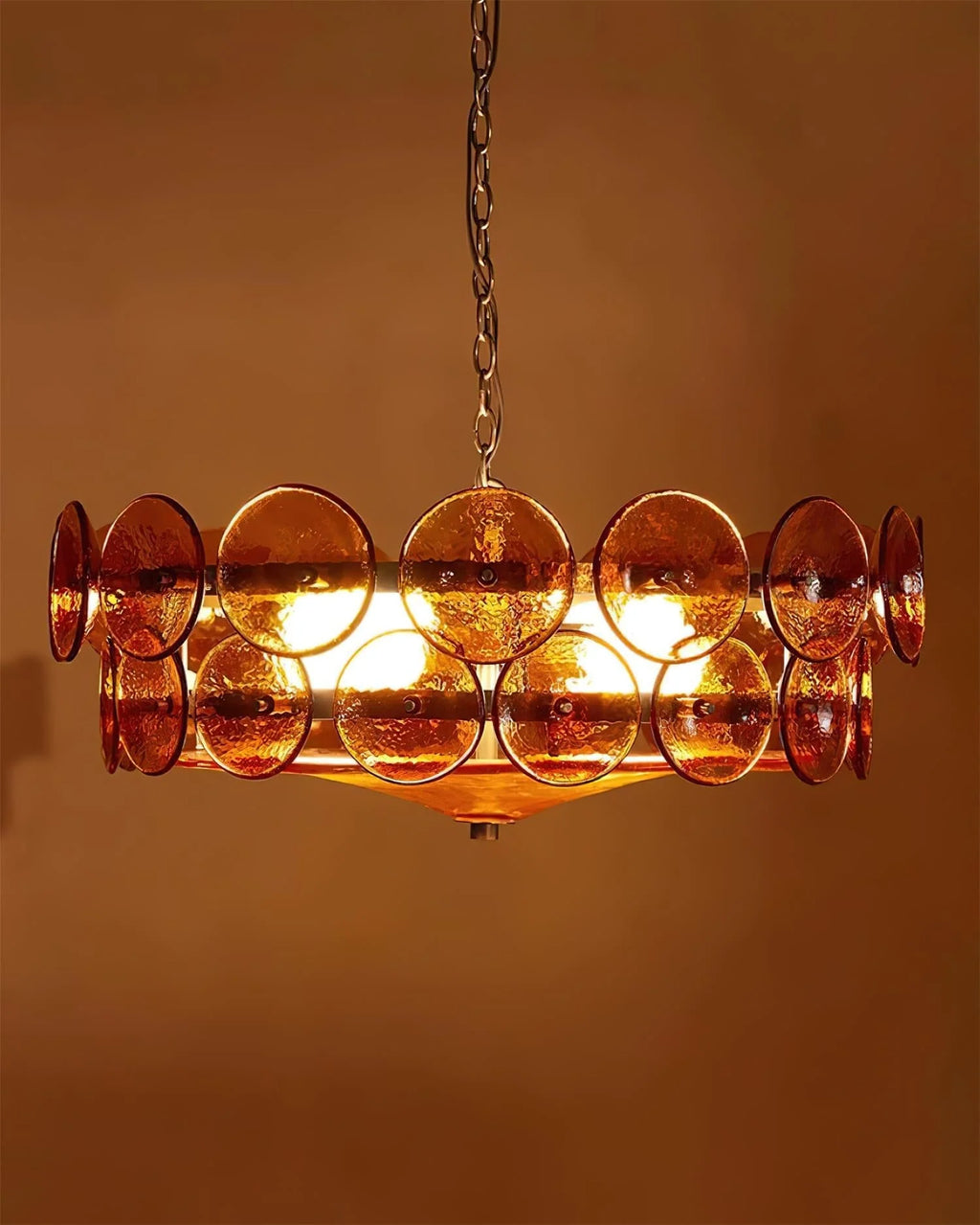 Ceiling Pendant Light | Metal & Glass | Dimmer Compatible
