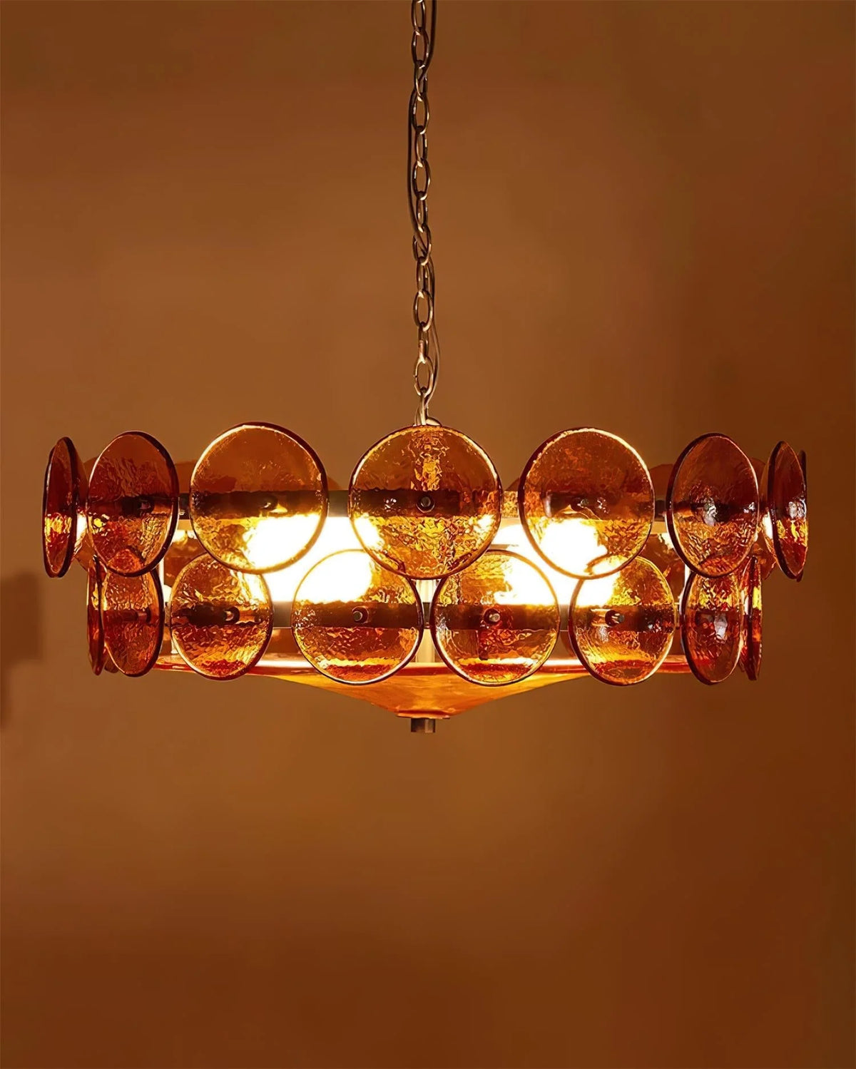 Ceiling Pendant Light | Metal & Glass | Dimmer Compatible