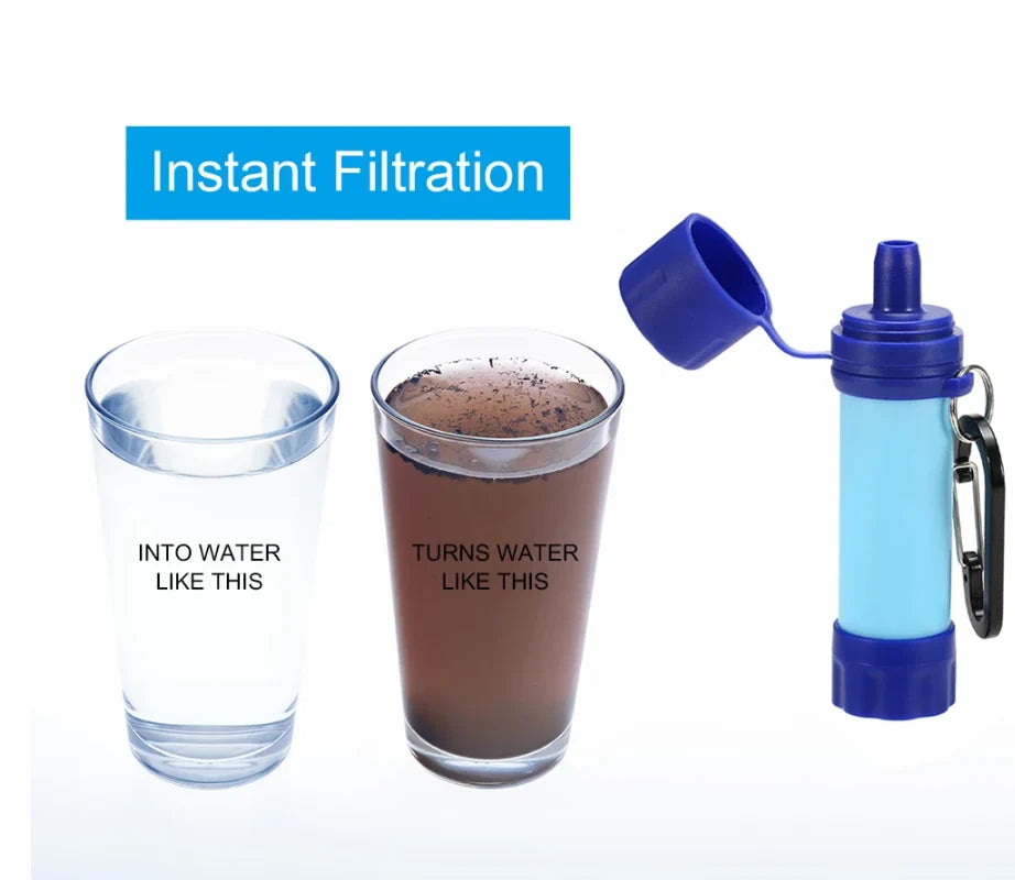 Water Filter | Removes 99.99% Bacteria & Integrated Straw | 1200 L Capacity