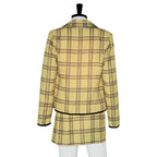 Blazer Skirt Set | Plaid Matching Outfit | Women's Party Costume
