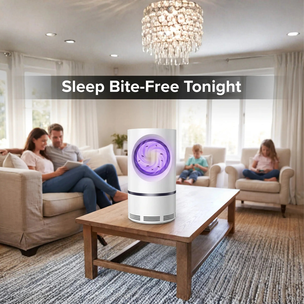 UV Light Insect Trap | 368nm UV & Silent Vortex Capture | USB-Powered
