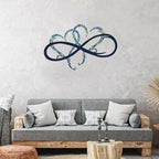 Metal Wall Art | Infinity Heart Design & Iron Construction | 30 x 25 / 40 x 35 cm