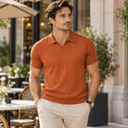 Men's Polo Shirt | Knitted Slim Fit & Ribbed Cotton