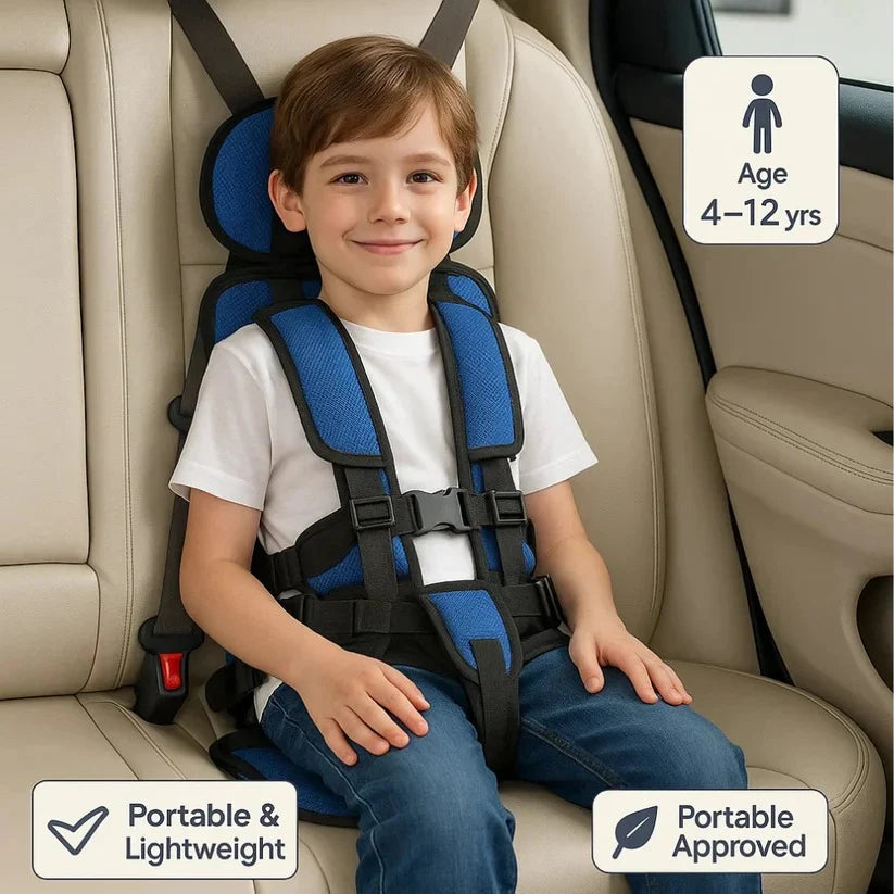 Child Travel Seat | Foldable & Ultra-Light 5-Point Safety Harness