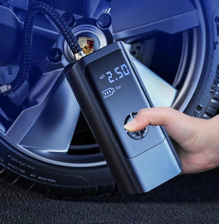 Portable Tire Inflator | Dual Power & Digital Auto-Stop | Up to 150 PSI