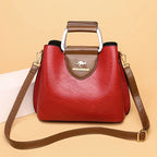 Leather Handbag | Genuine Leather & Multiple Compartments | Adjustable Strap