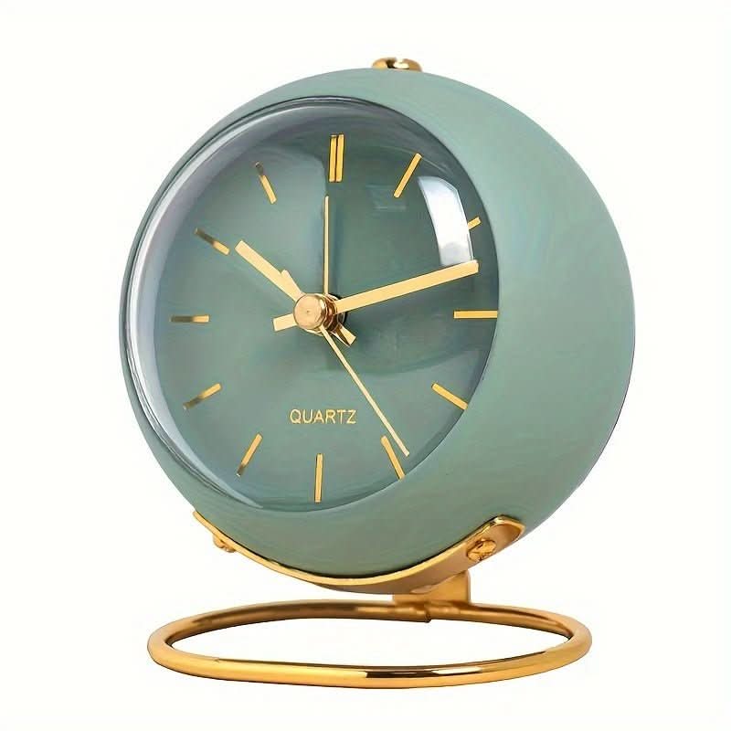Analog Alarm Clock | Silent Movement & Night Light | Vintage Style
