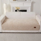 Sofa Cover | Plush Striped & Non-Slip | Machine Washable