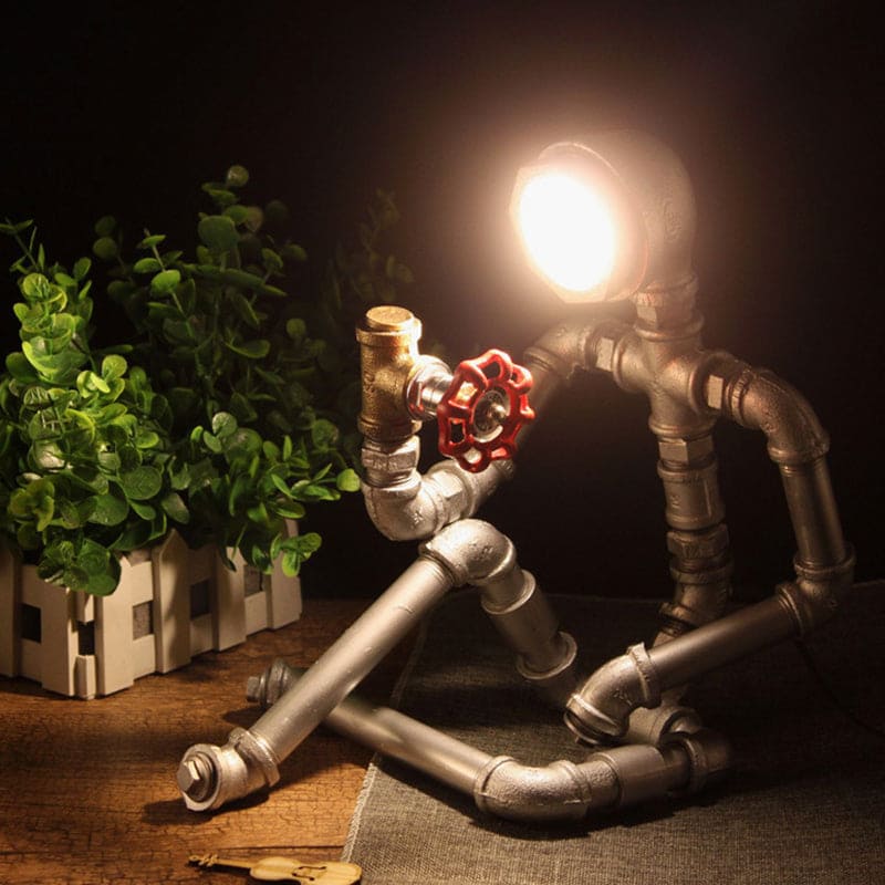 Table Lamp | Industrial Human Silhouette & USB Rechargeable LED