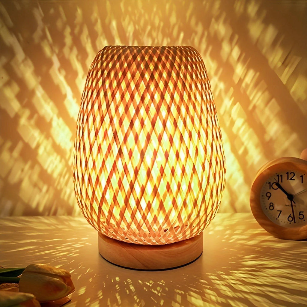 Table Lamp | Natural Bamboo USB-Powered & Energy Efficient