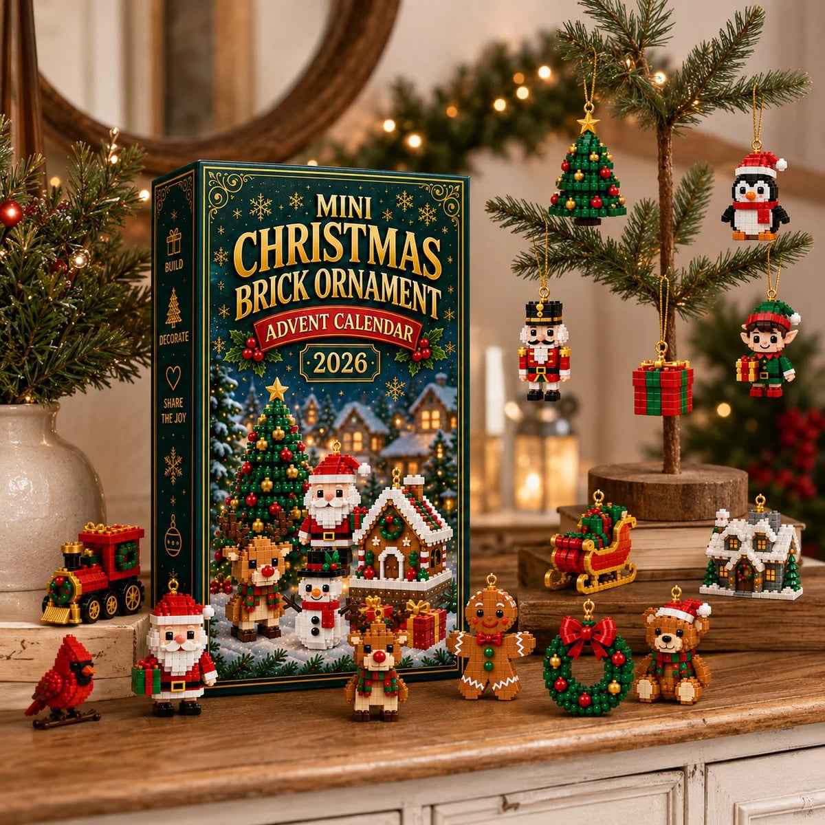 Advent Calendar | Mini Building Sets & Hanging Ornaments | 24 Days