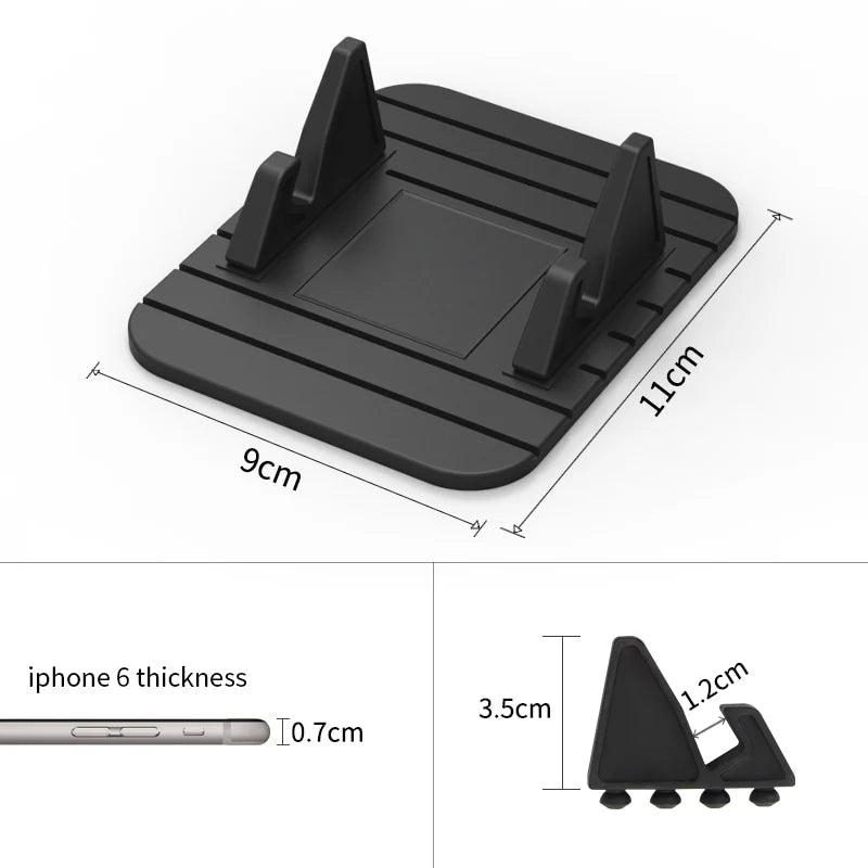 Car Phone Holder | Non-Slip Silicone Suction & Hands-Free