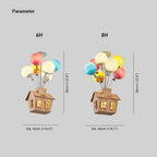 Flush Mount Ceiling Light | Balloon Cluster & Acrylic Wood Accents | For Children's Rooms