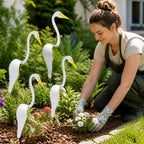 Garden Flamingo Ornament with Wind-Powered Rotating Body