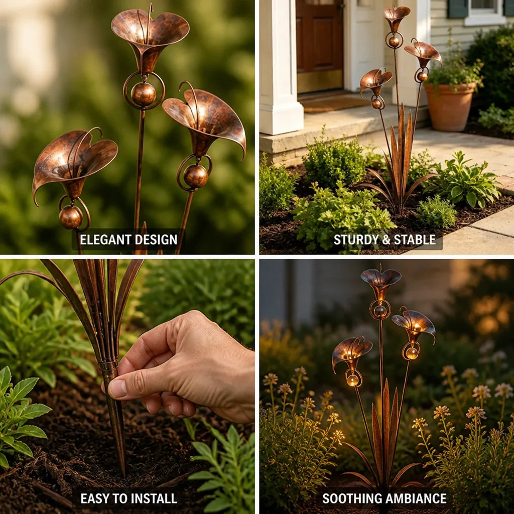 Garden Stake with Hanging Bells