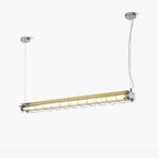 Linear Pendant Light | Integrated LED Metal & Glass | 123 cm