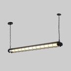 Linear Pendant Light | Integrated LED Metal & Glass | 123 cm
