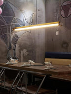 Linear Pendant Light | Integrated LED Metal & Glass | 123 cm