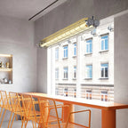 Linear Pendant Light | Integrated LED Metal & Glass | 123 cm