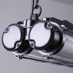 Linear Pendant Light | Integrated LED Metal & Glass | 123 cm