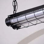 Linear Pendant Light | Integrated LED Metal & Glass | 123 cm