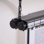 Linear Pendant Light | Integrated LED Metal & Glass | 123 cm