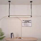 Linear Pendant Light | Integrated LED Metal & Glass | 123 cm