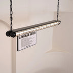 Linear Pendant Light | Integrated LED Metal & Glass | 123 cm