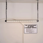 Linear Pendant Light | Integrated LED Metal & Glass | 123 cm