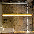 Linear Pendant Light | Integrated LED Metal & Glass | 123 cm