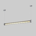 Linear Pendant Light | Integrated LED Metal & Glass | 123 cm