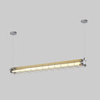 Linear Pendant Light | Integrated LED Metal & Glass | 123 cm