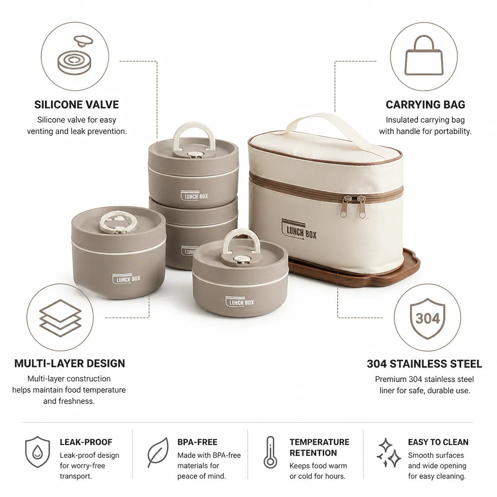 Lunchbox with Leak-Proof Valve