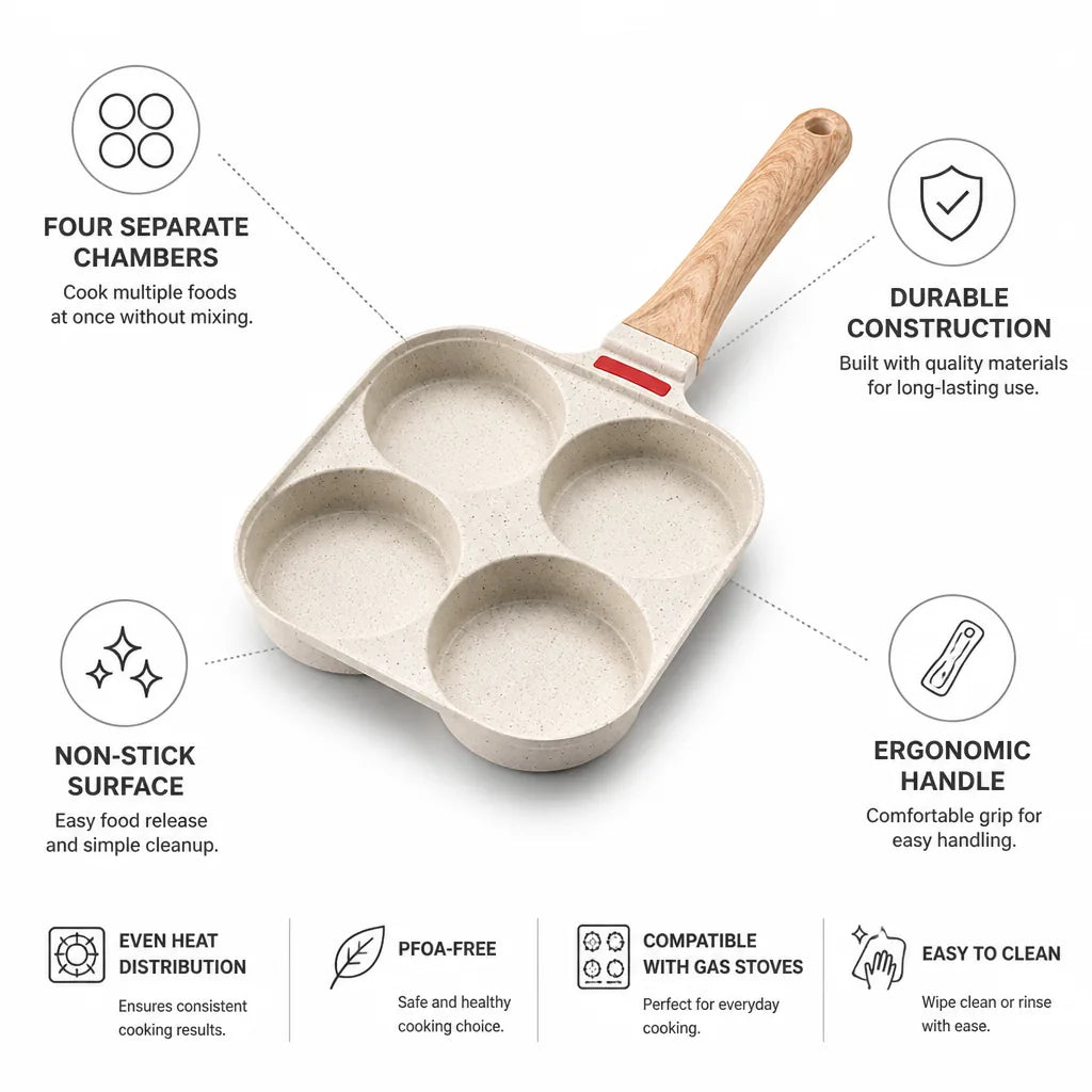 Multi-Compartment Frying Pan