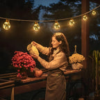 Outdoor String Lights with Solar Panel