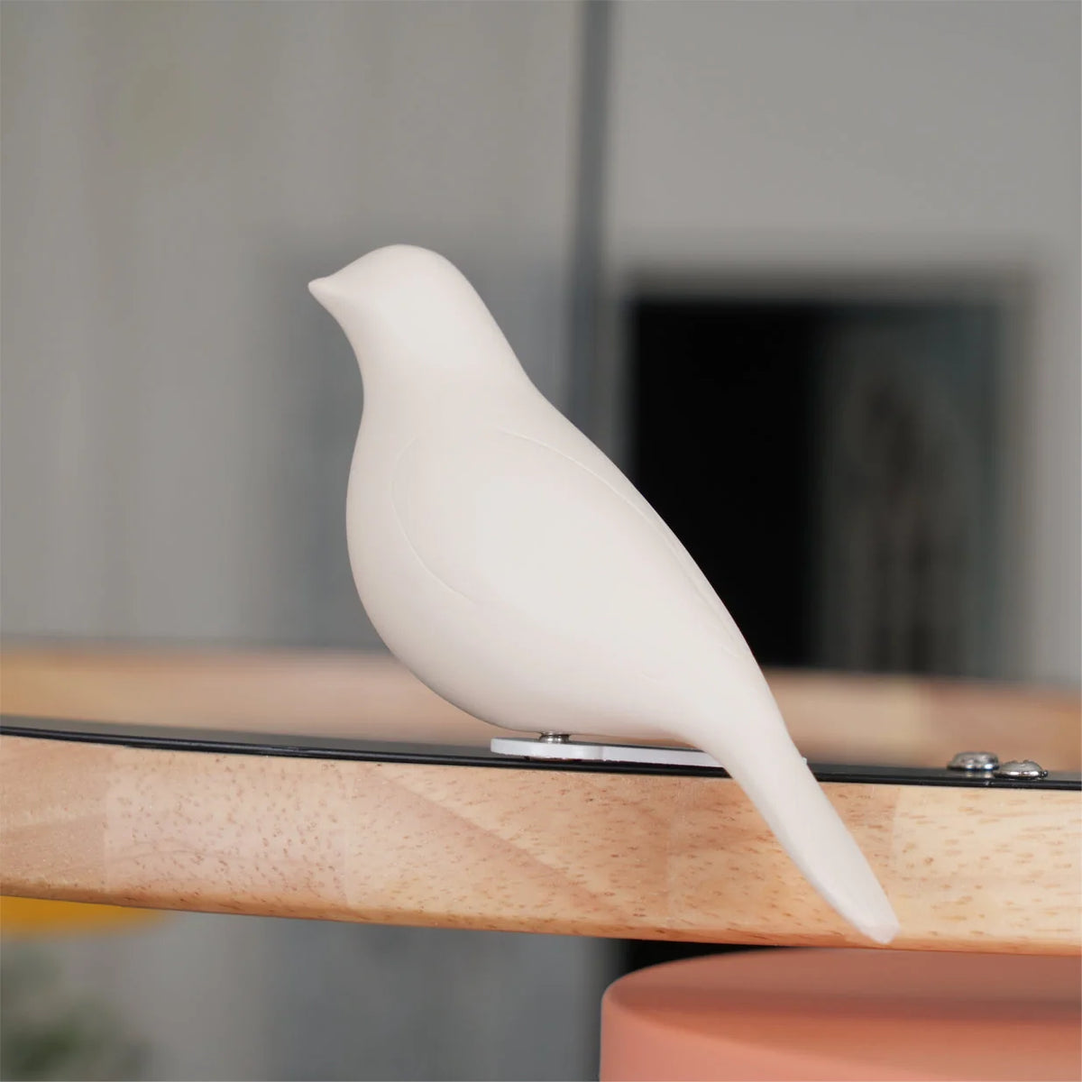 Pendant Chandelier | Round Bird Design & Wood, Resin & Acrylic Accents