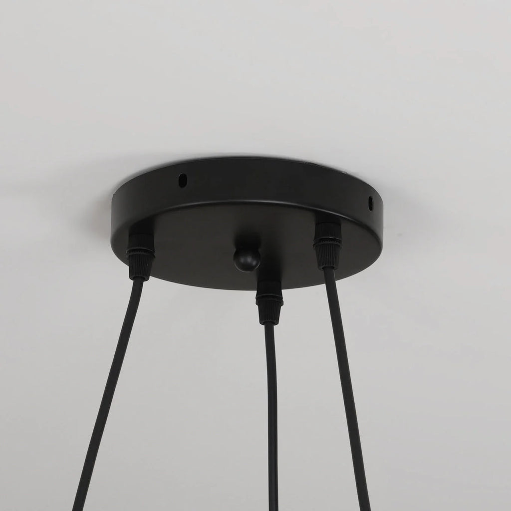 Pendant Chandelier | Round Bird Design & Wood, Resin & Acrylic Accents