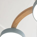 Pendant Chandelier | Round Bird Design & Wood, Resin & Acrylic Accents