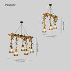 Pendant Light | Caged Wood & Metal & Adjustable Cord | 3/5-Light