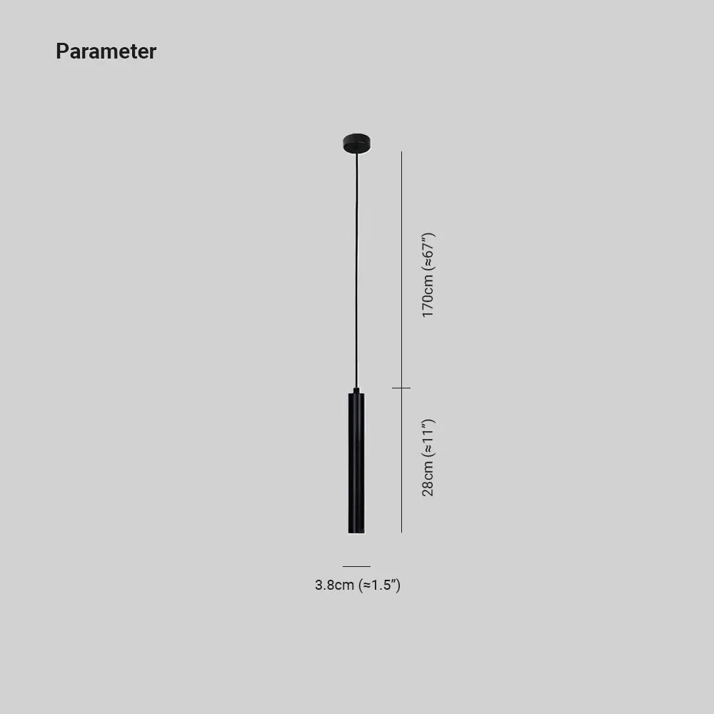Pendant Light | Linear LED Metal & Adjustable Cord