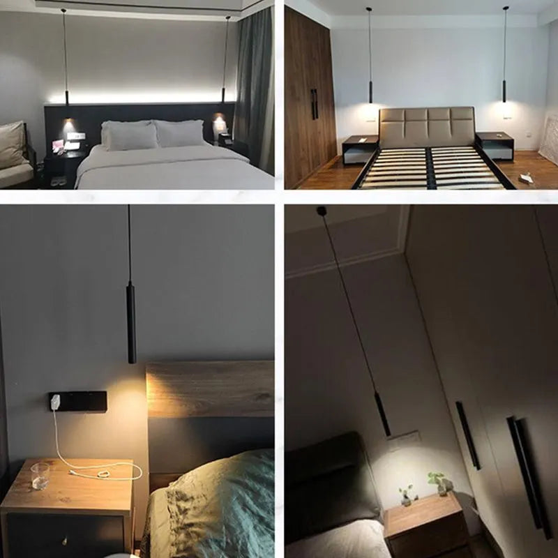 Pendant Light | Linear LED Metal & Adjustable Cord